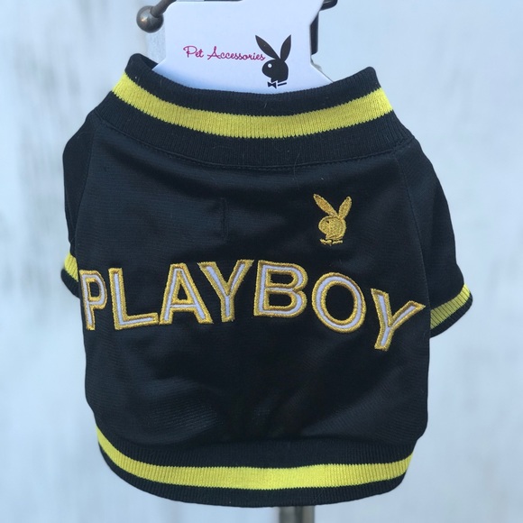 Playboy dog pet jacket sport coat black yellow - Picture 2 of 8
